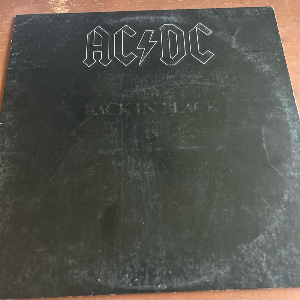 AC/DC "BACK IN BLACK" - 1980 ATLANTIC RECORDS ROCK VINYL LP SD-16018